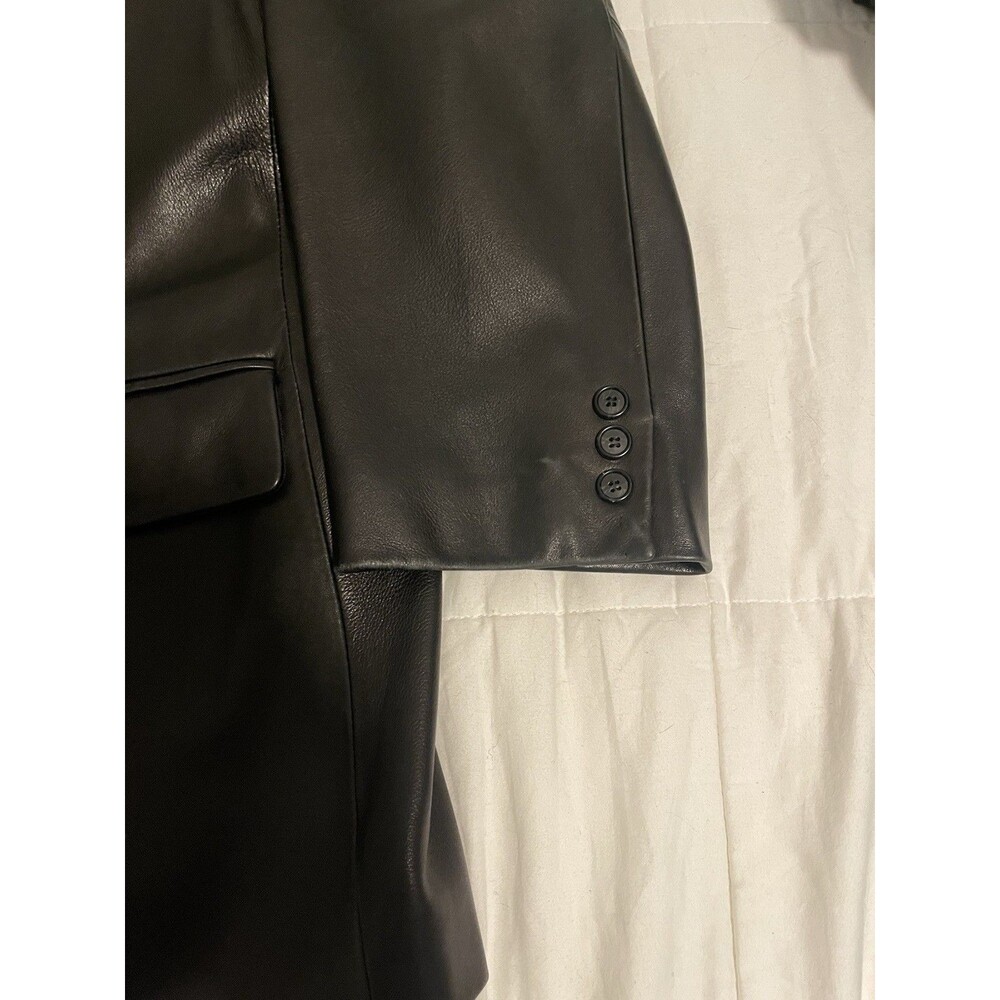 Ralph Lauren Men’s Black Soft Lamb Leather Jacket 3 Button LBB22W - Picture 10 of 16